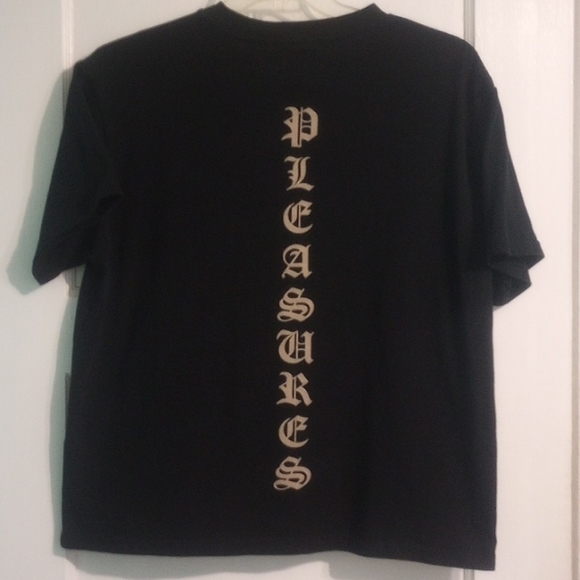 Pleasures Sorrow Embroidered Neckline Black Heavyweight Tee - Picture 6 of 13